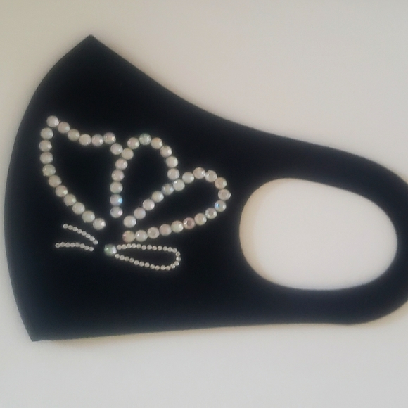 Butterfly rhinestones facemask - Picture 1 of 3